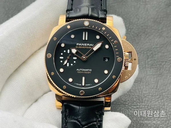 파네라이 서브머저블 PAM974 레드골드 세라믹베젤 블랙다이얼 오토매틱 42mm