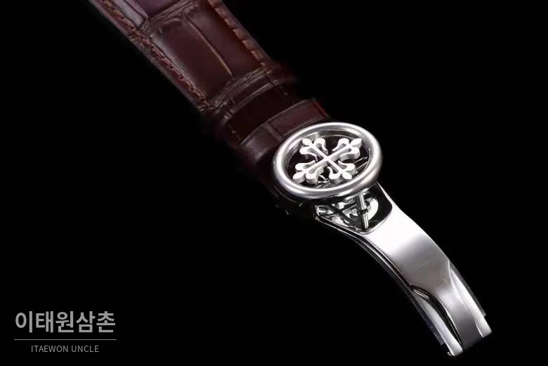 파텍필립 5320G 퍼페추얼 캘린더 문페이즈 크림 다이얼 오토매틱 40mm 크림 / 브라운