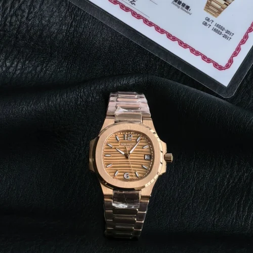 파텍필립 아쿠아넛 오토매틱 32mm 로즈골드 다이얼 로즈골드 브레이슬릿