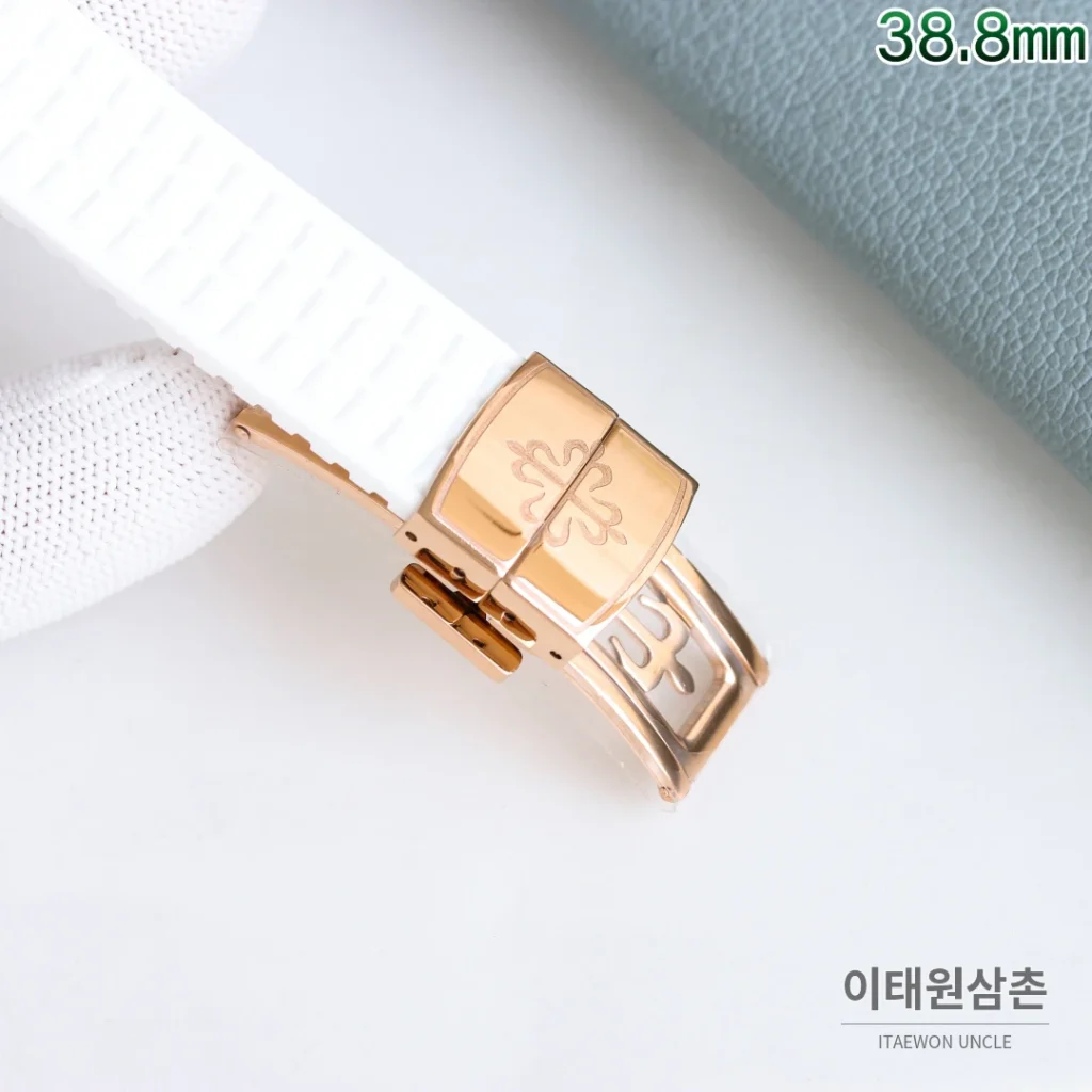 파텍필립 아쿠아넛 오토매틱 38.8mm 브라운 다이얼 브라운 러버 스트랩 로즈골드 베젤 (2)