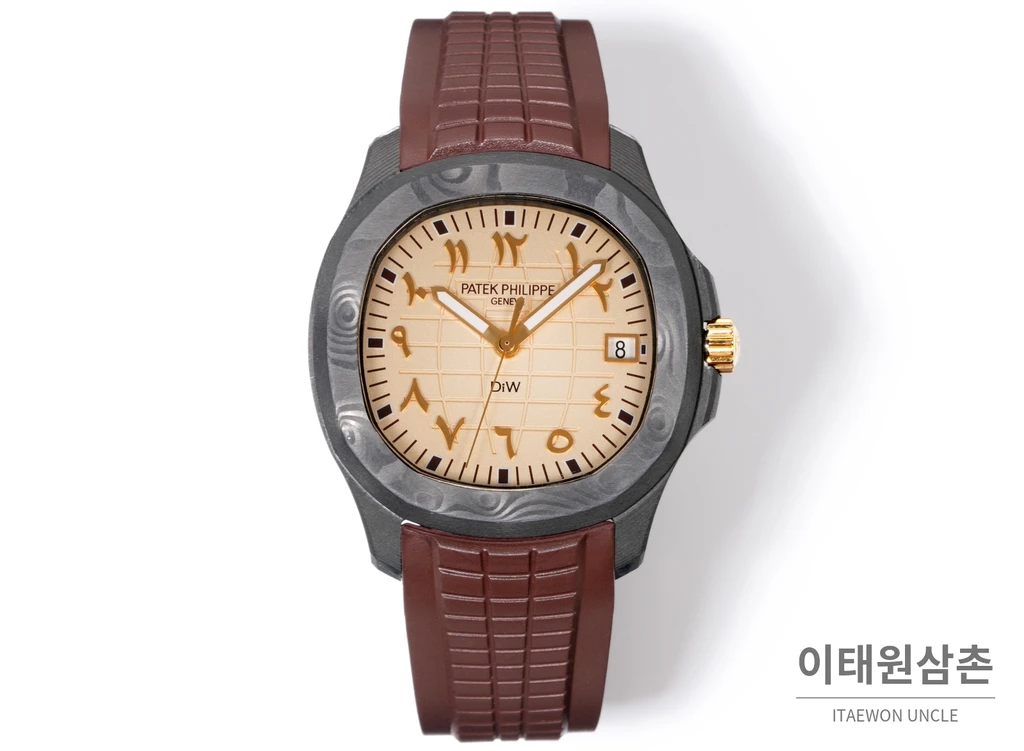 파텍필립 아쿠아넛 5167 카본 샌드 베이지 브라운 오토매틱 40.8mm