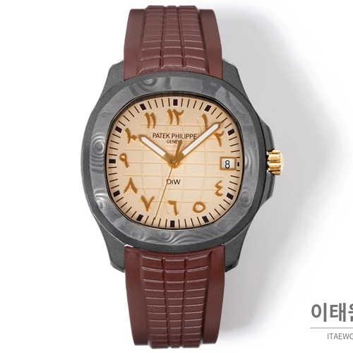 파텍필립 아쿠아넛 5167 카본 샌드 베이지 브라운 오토매틱 40.8mm