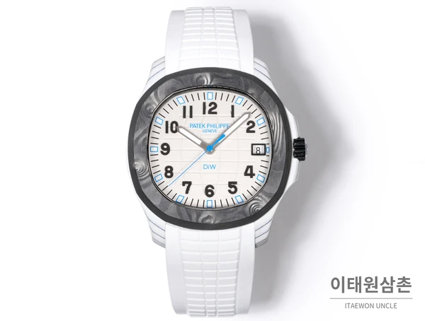 파텍필립 아쿠아넛 5167 카본 화이트 블루 다이얼 오토매틱 40.8mm 파텍필립 아쿠아넛 5167 카본 화이트 블루 다이얼 오토매틱 40.8mm