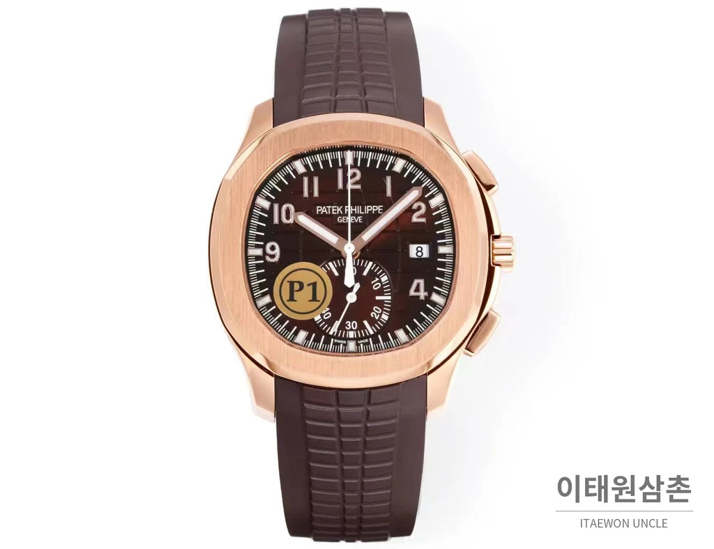 파텍필립 아쿠아넛 로즈골드 브라운다이얼 플라이백 크로노그래프 42.2mm