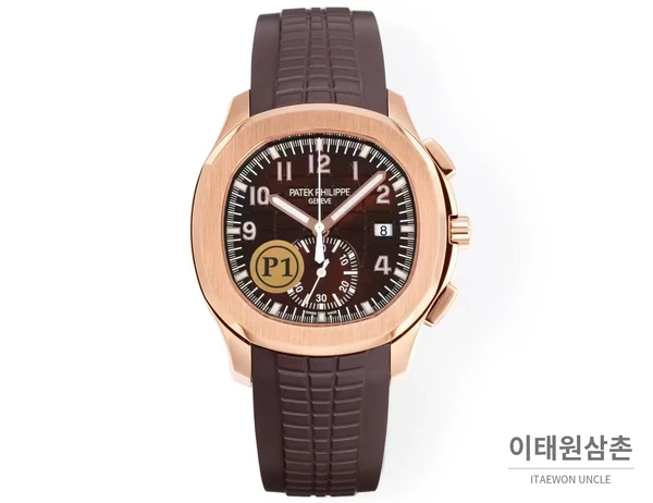 파텍필립 아쿠아넛 로즈골드 브라운다이얼 플라이백 크로노그래프 42.2mm