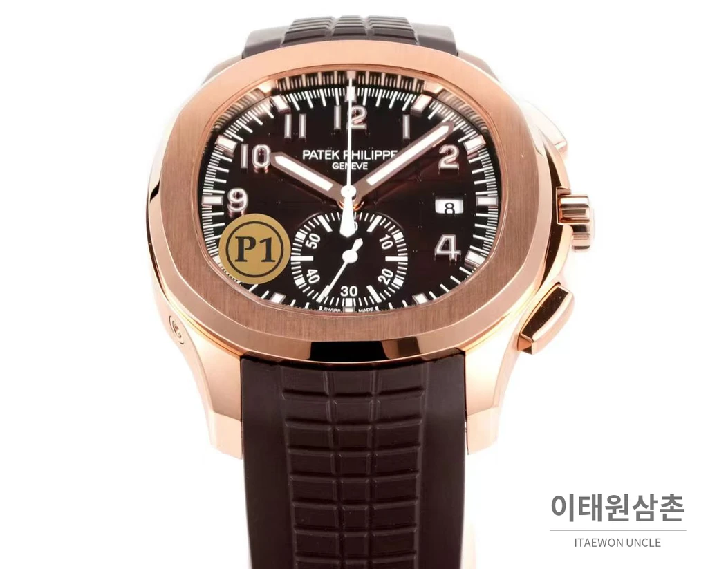 파텍필립 아쿠아넛 로즈골드 브라운다이얼 플라이백 크로노그래프 42.2mm