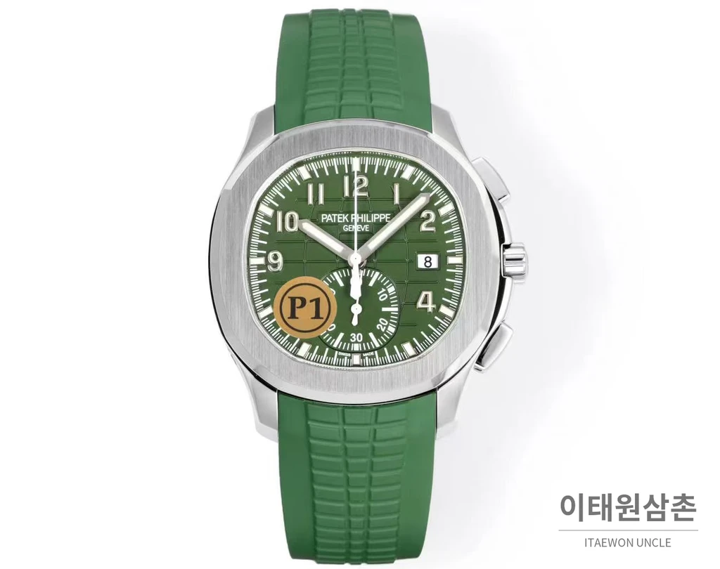 파텍필립 아쿠아넛 화이트골드 그린다이얼 플라이백 크로노그래프 42.2mm