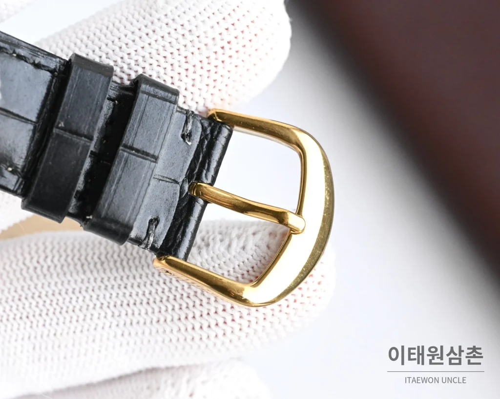 파텍필립 오토매틱 40mm 샴페인 다이얼 블랙 가죽 스트랩 골드 케이스