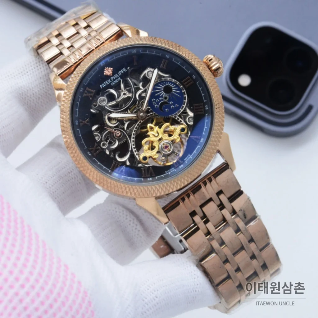 파텍필립 오토매틱 42mm 스켈레톤 다이얼