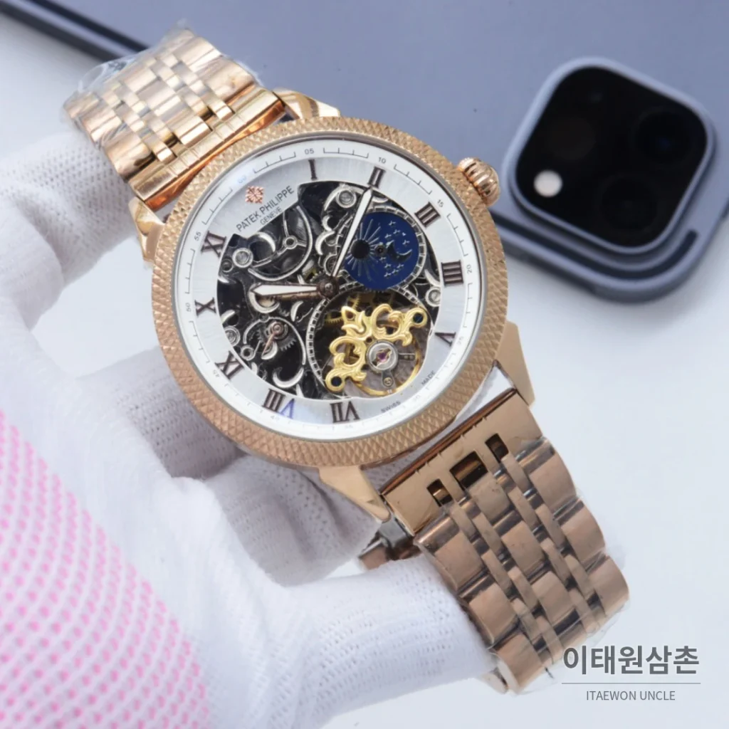 파텍필립 오토매틱 42mm 스켈레톤 다이얼