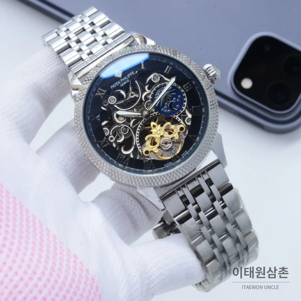 파텍필립 오토매틱 42mm 스켈레톤 다이얼