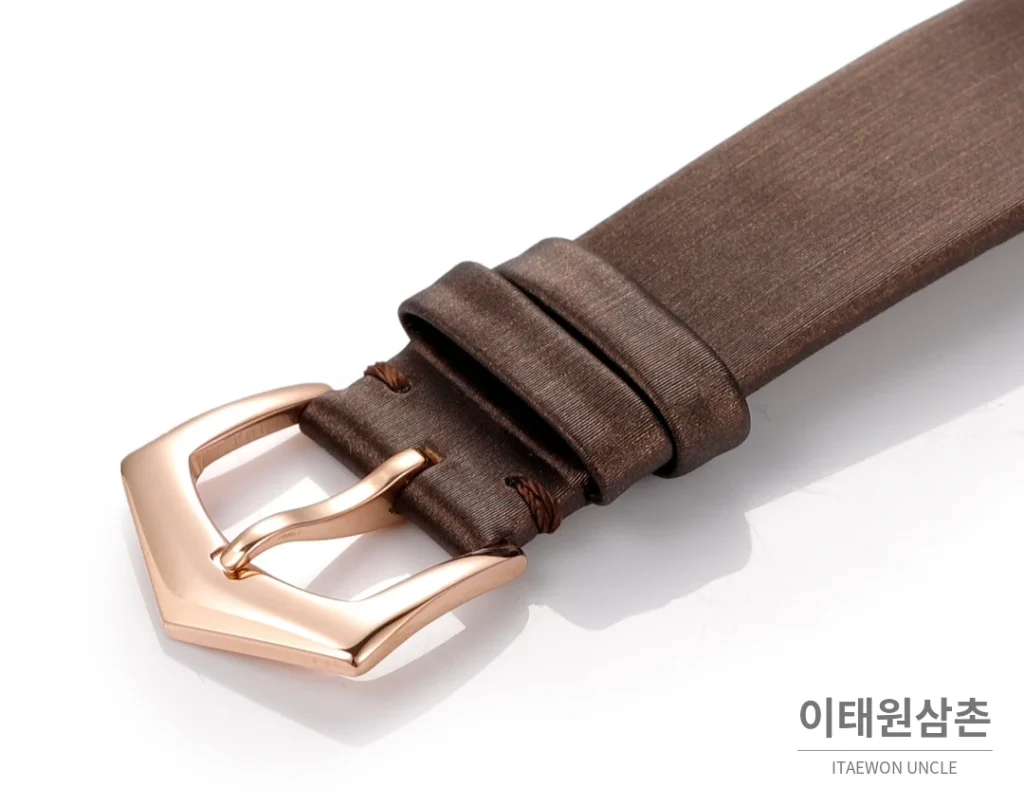 파텍필립 칼라트라바 골드베젤 브라운 엠보싱다이얼 울트라씬 오토매틱 35mm