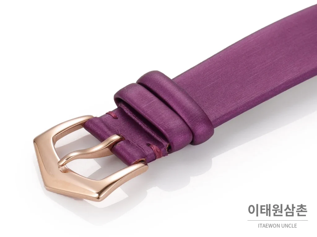파텍필립 칼라트라바 골드베젤 버건디 엠보싱다이얼 울트라씬 오토매틱 35mm