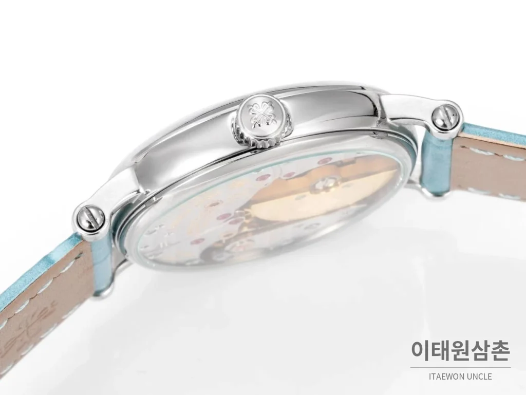 파텍필립 칼라트라바 화이트골드 자개다이얼 다이아몬드 오토매틱 34.6mm