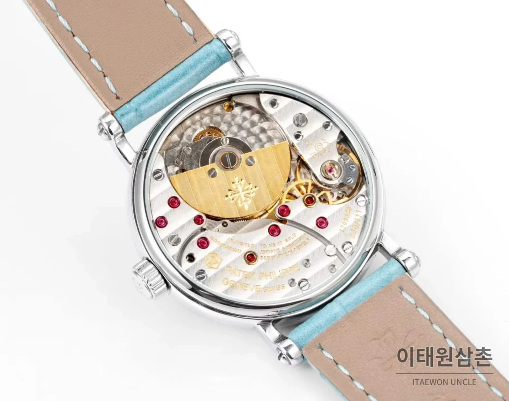 파텍필립 칼라트라바 화이트골드 자개다이얼 다이아몬드 오토매틱 34.6mm