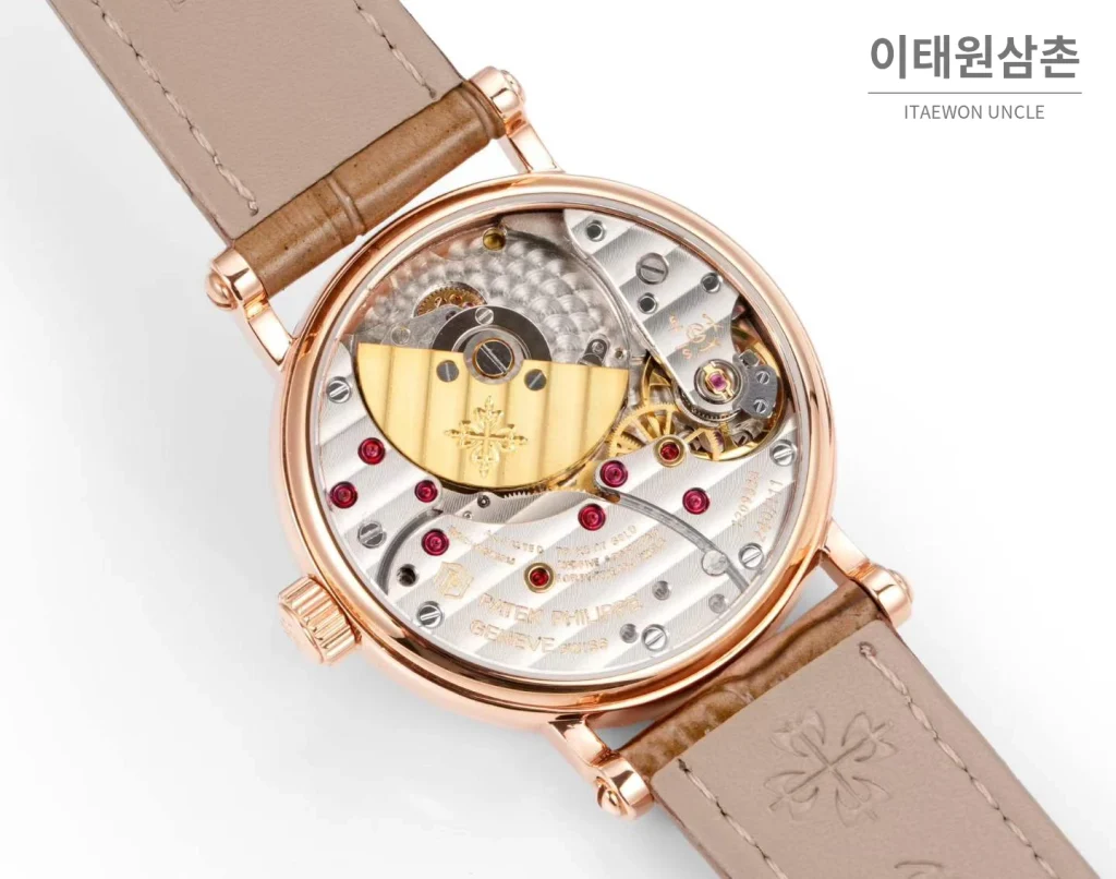 파텍필립 칼라트라바 로즈골드 자개다이얼 다이아몬드 오토매틱 34.6mm