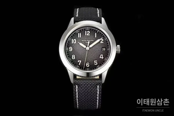 파텍필립 칼라트라바 화이트골드 차콜다이얼 오토매틱 40mm 5226G-001 블랙 나일론 스트랩