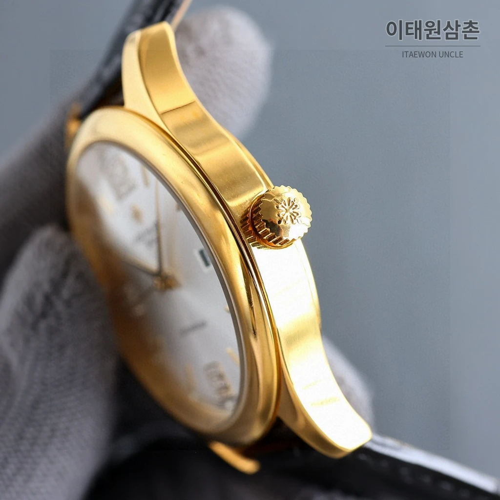 파텍필립 클래식 아라비아 인덱스 오토매틱 골드베젤 블랙 워치 40mm