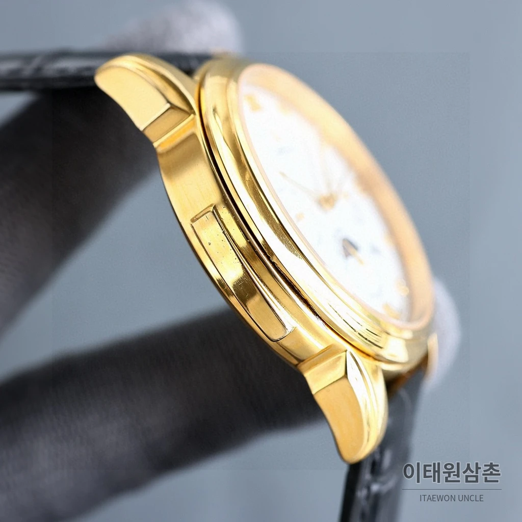 파텍필립 클래식 아라비아 인덱스 오토매틱 골드베젤 블랙 워치 40mm
