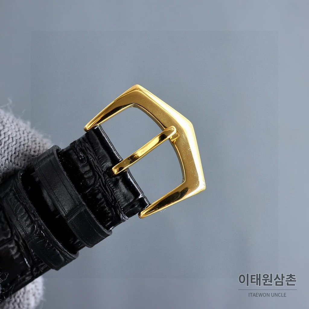 파텍필립 클래식 아라비아 인덱스 오토매틱 골드베젤 블랙 워치 40mm