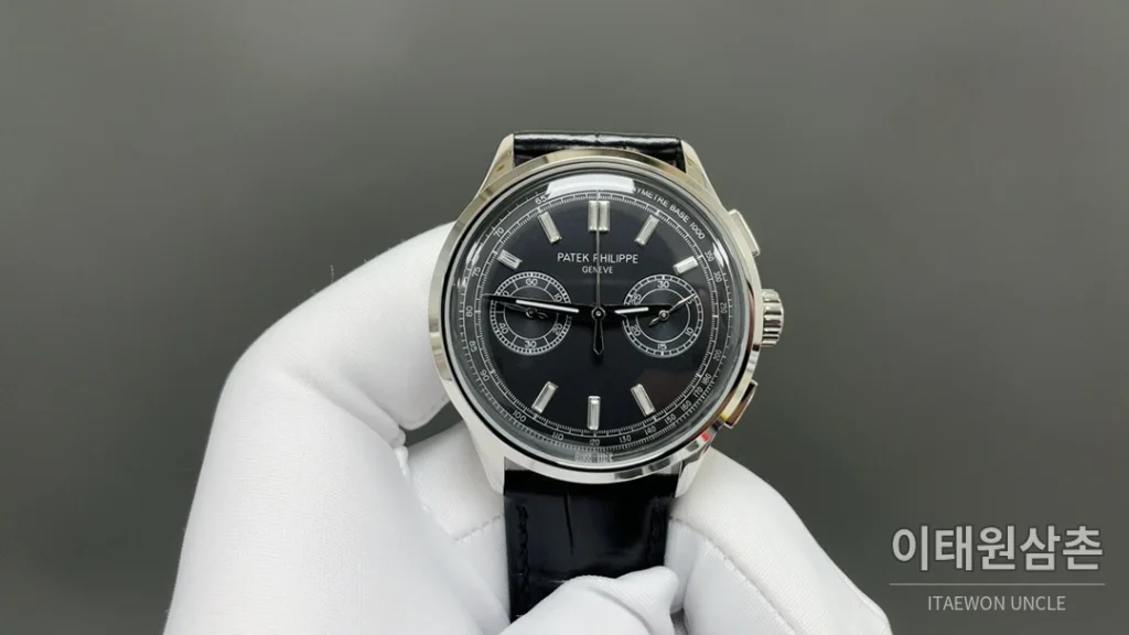 파텍필립 컴플리케이션 크로노그래프 크로노그래프 오토매틱 42mm 카본 그레이