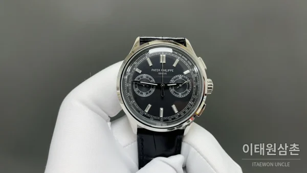 파텍필립 컴플리케이션 크로노그래프 크로노그래프 오토매틱 42mm 카본 그레이