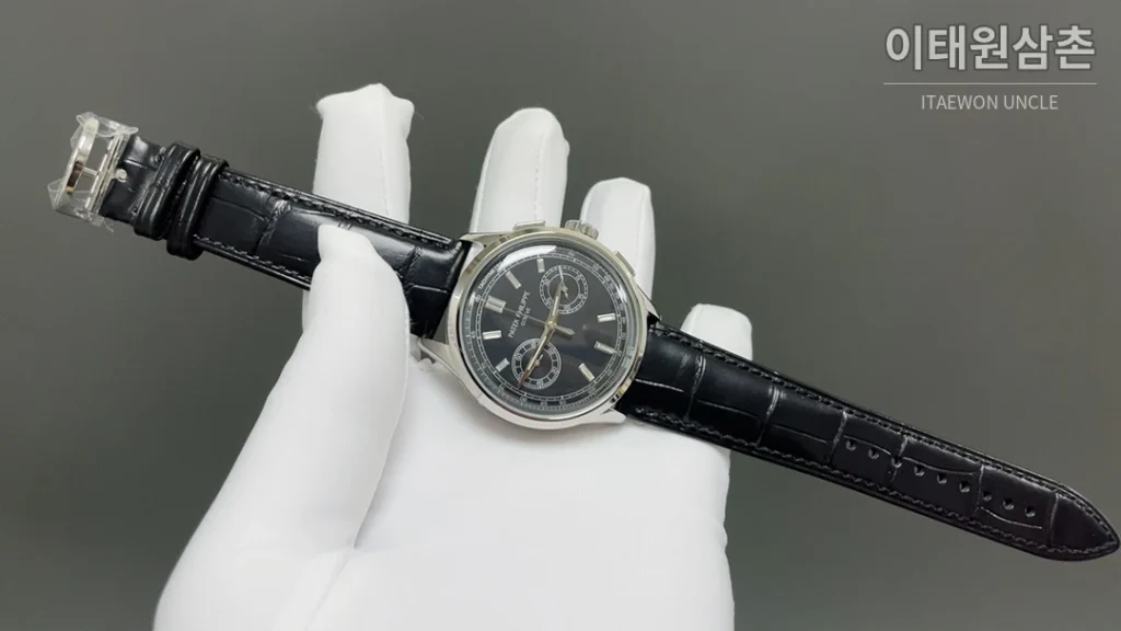 파텍필립 컴플리케이션 크로노그래프 크로노그래프 오토매틱 42mm 카본 그레이