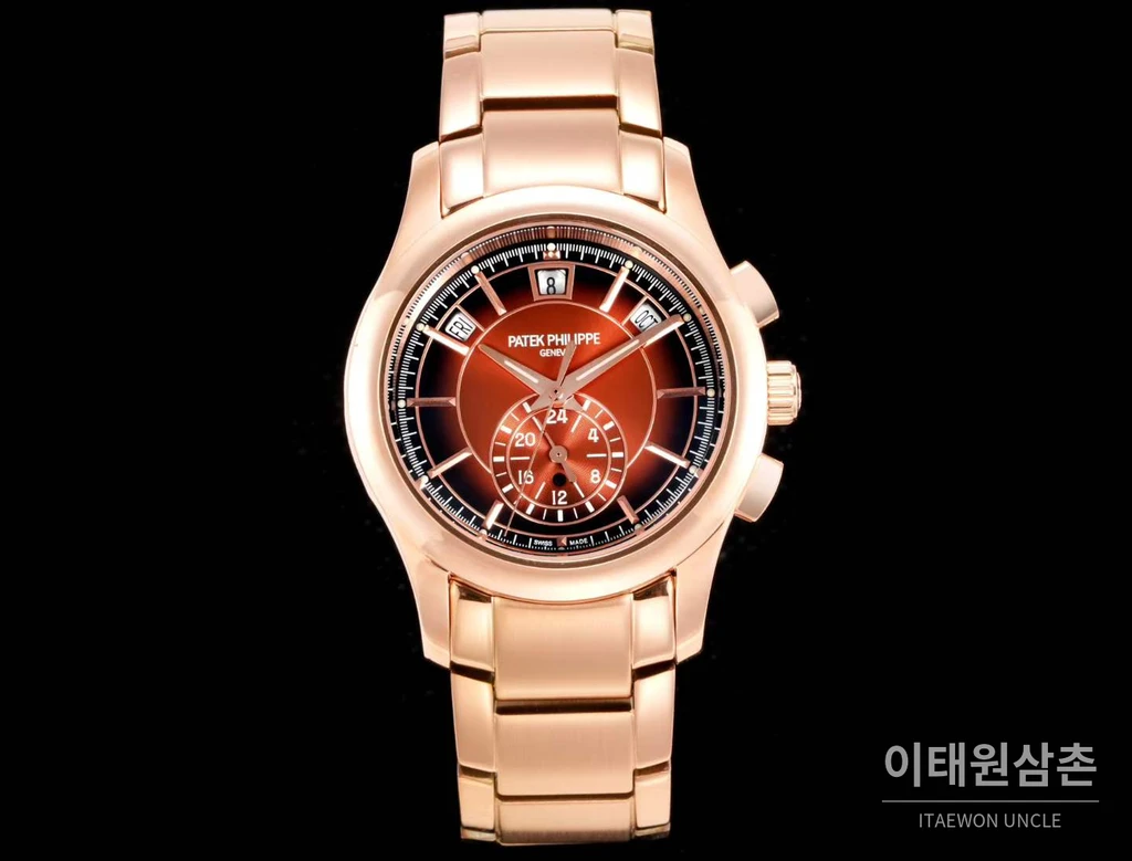 파텍필립 컴플리케이션 18K 로즈 골드 애뉴얼캘린더 버건디다이얼 오토매틱 40mm