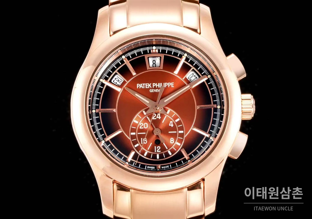 파텍필립 컴플리케이션 18K 로즈 골드 애뉴얼캘린더 버건디다이얼 오토매틱 40mm