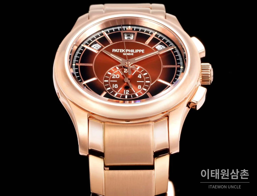 파텍필립 컴플리케이션 18K 로즈 골드 애뉴얼캘린더 버건디다이얼 오토매틱 40mm