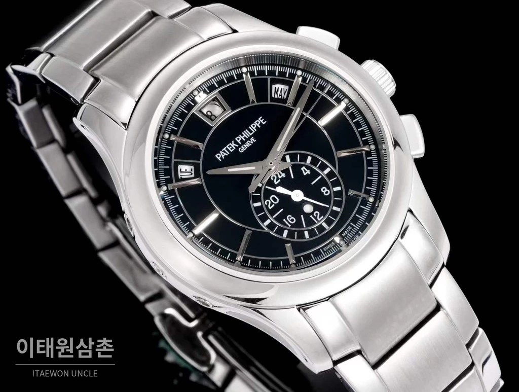 파텍필립 컴플리케이션 18K 화이트 골드 애뉴얼캘린더 블랙다이얼 오토매틱 40mm