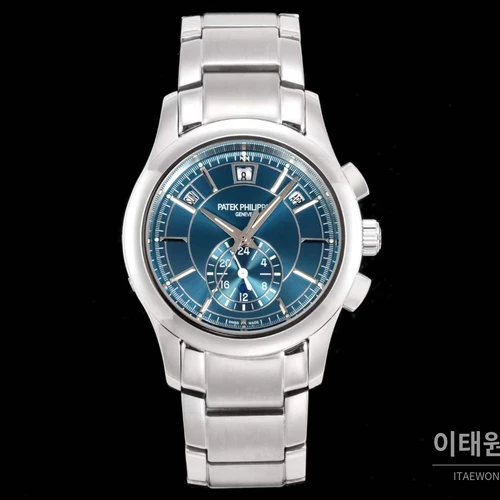 파텍필립 컴플리케이션 18K 화이트 골드 애뉴얼캘린더 코발트다이얼 오토매틱 40mm 파텍필립 컴플리케이션 18K 화이트 골드 애뉴얼캘린더 코발트다이얼 오토매틱 40mm