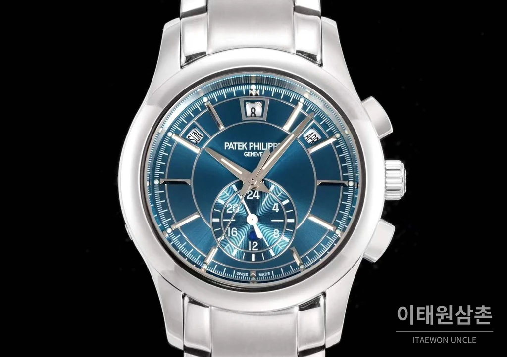 파텍필립 컴플리케이션 18K 화이트 골드 애뉴얼캘린더 코발트다이얼 오토매틱 40mm