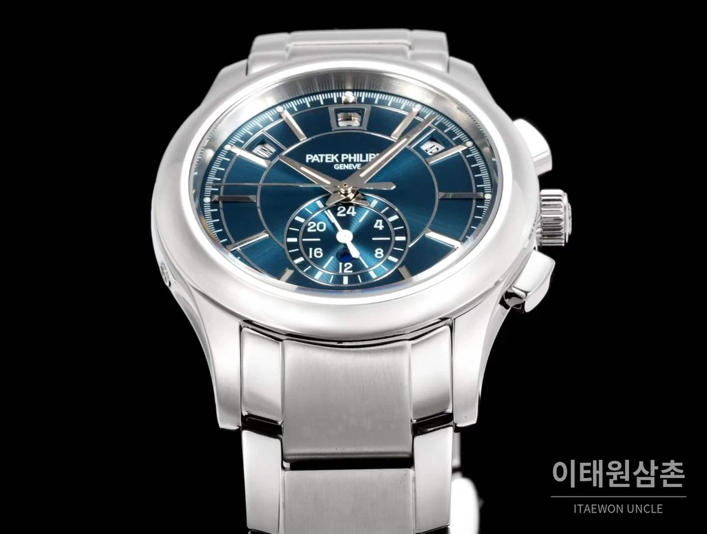 파텍필립 컴플리케이션 18K 화이트 골드 애뉴얼캘린더 코발트다이얼 오토매틱 40mm