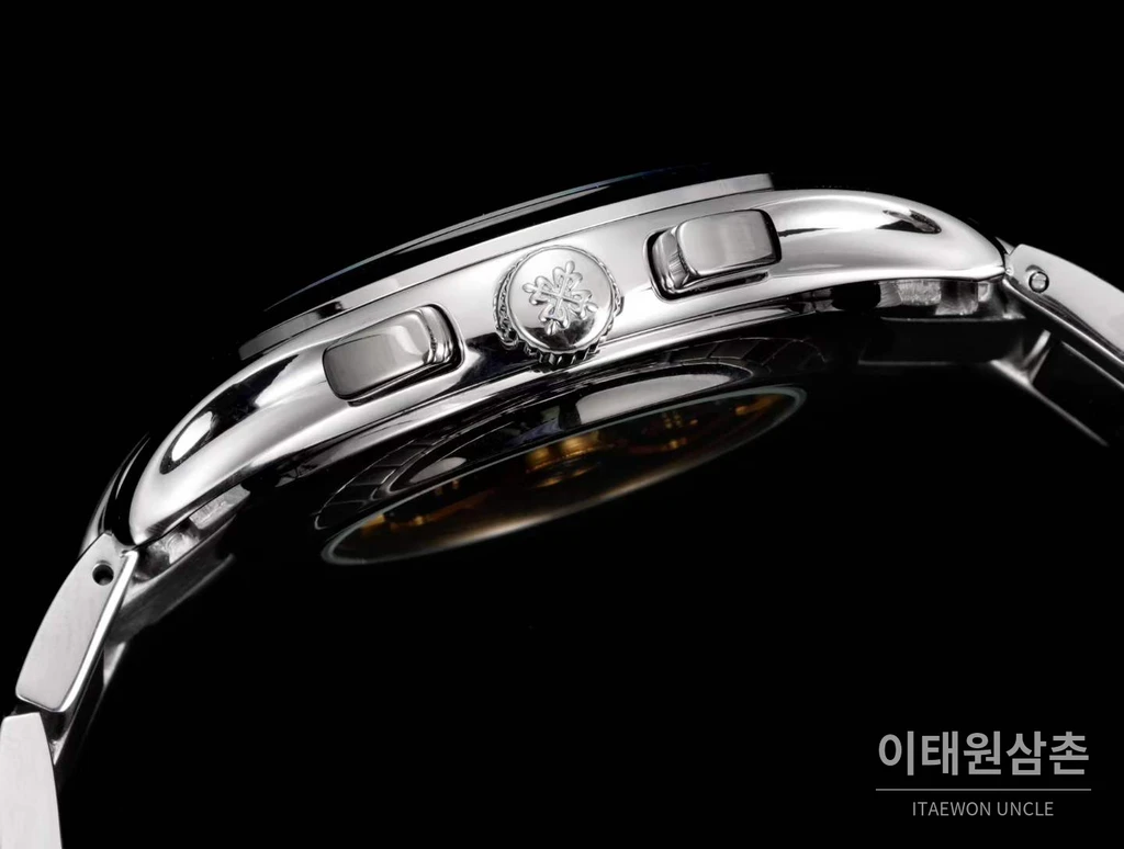 파텍필립 컴플리케이션 18K 화이트 골드 애뉴얼캘린더 코발트다이얼 오토매틱 40mm