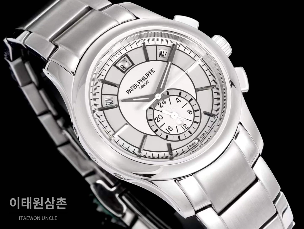 파텍필립 컴플리케이션 18K 화이트 골드 애뉴얼캘린더 화이트다이얼 오토매틱 40mm