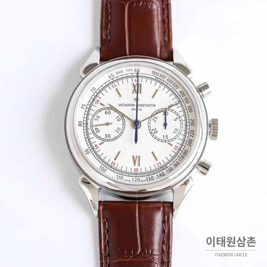 파텍필립 컴플리케이션 애뉴얼 캘린더 문페이즈 오토매틱 39mm 5146/5147 화이트 다이얼 브라운 가죽 스트랩