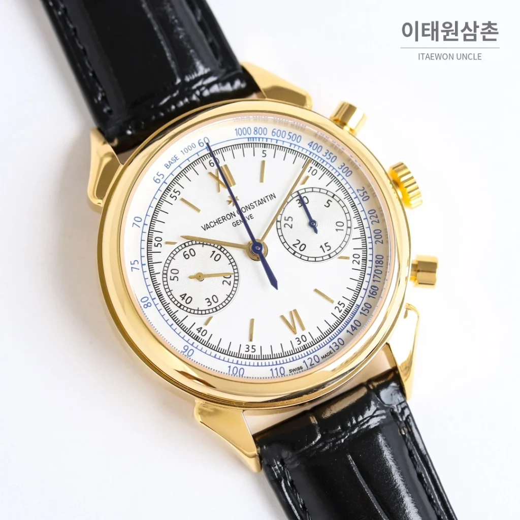 파텍필립 컴플리케이션 애뉴얼 캘린더 문페이즈 오토매틱 39mm 5146/5147 화이트 다이얼 블랙 가죽 스트랩 골드 케이스