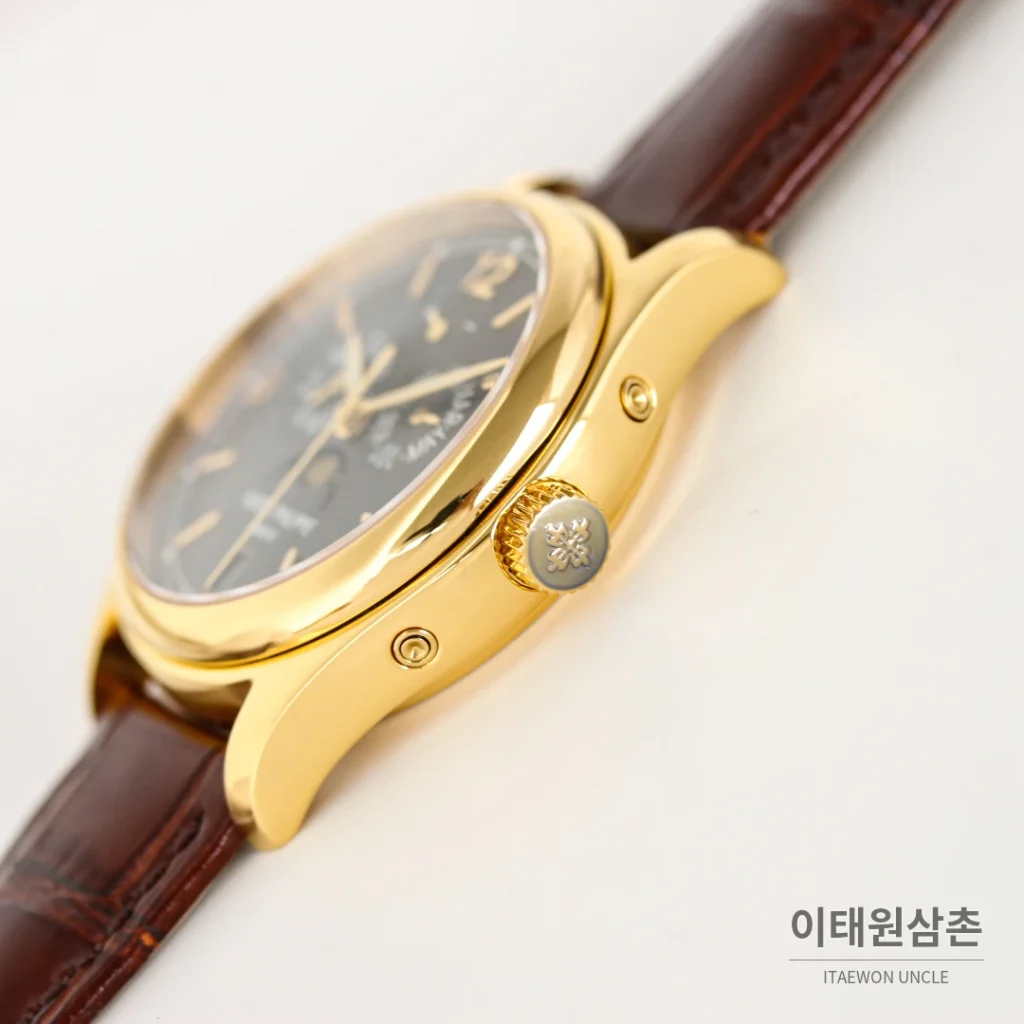 파텍필립 컴플리케이션 애뉴얼 캘린더 문페이즈 오토매틱 39mm 5146/5147 네이비 다이얼 네이비 가죽 스트랩