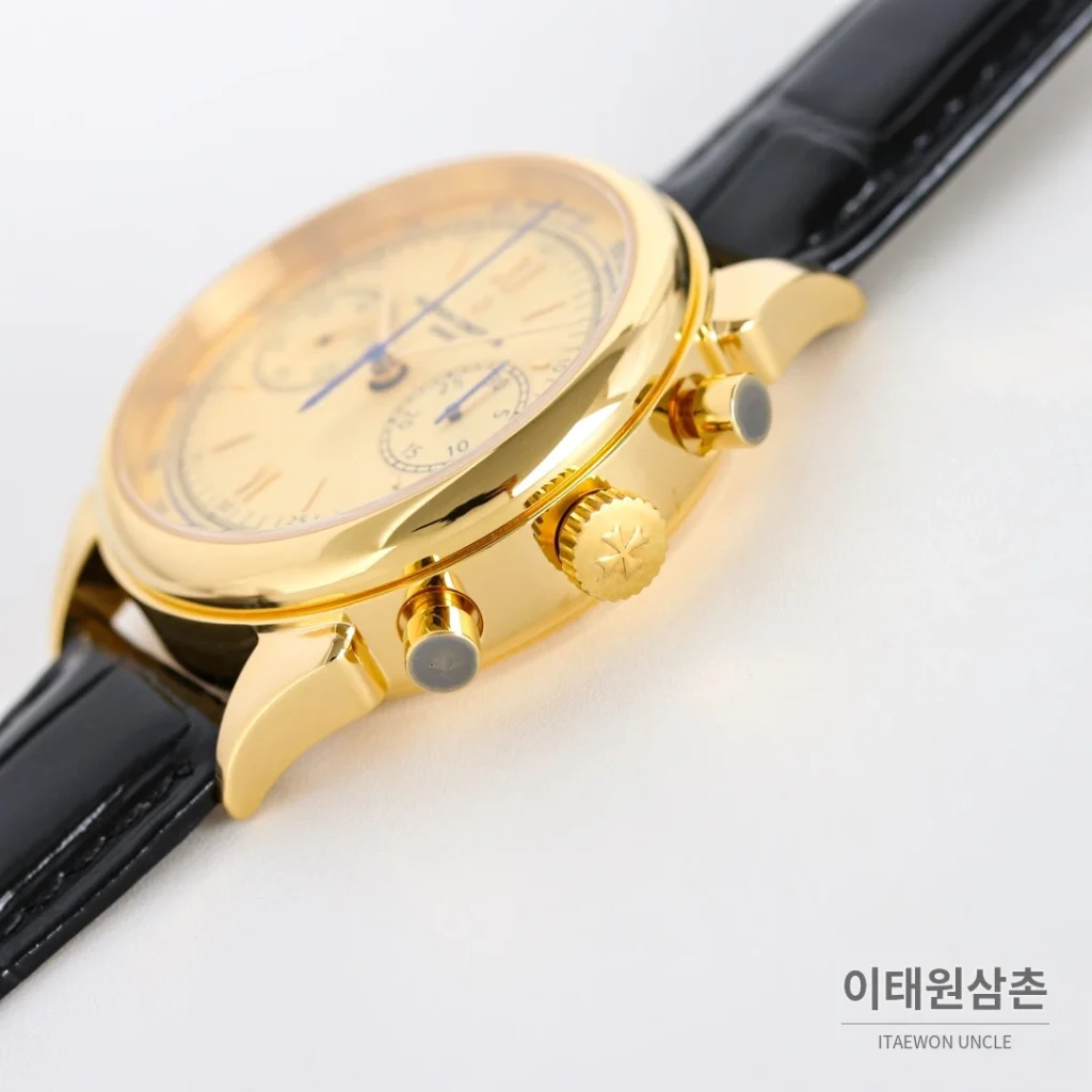 파텍필립 컴플리케이션 애뉴얼 캘린더 문페이즈 오토매틱 39mm 5146/5147 화이트 다이얼 블랙 가죽 스트랩 골드 케이스