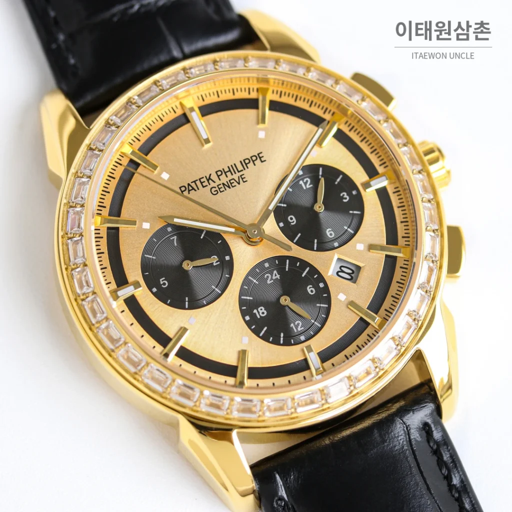 파텍필립 복잡기능 시계 오토매틱 42mm 화이트 다이얼 브라운 가죽 스트랩