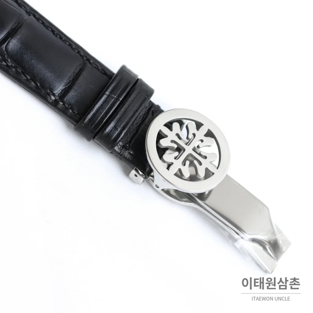 파텍필립 복잡기능 시계 오토매틱 42mm 샴페인 다이얼 블랙 가죽 스트랩
