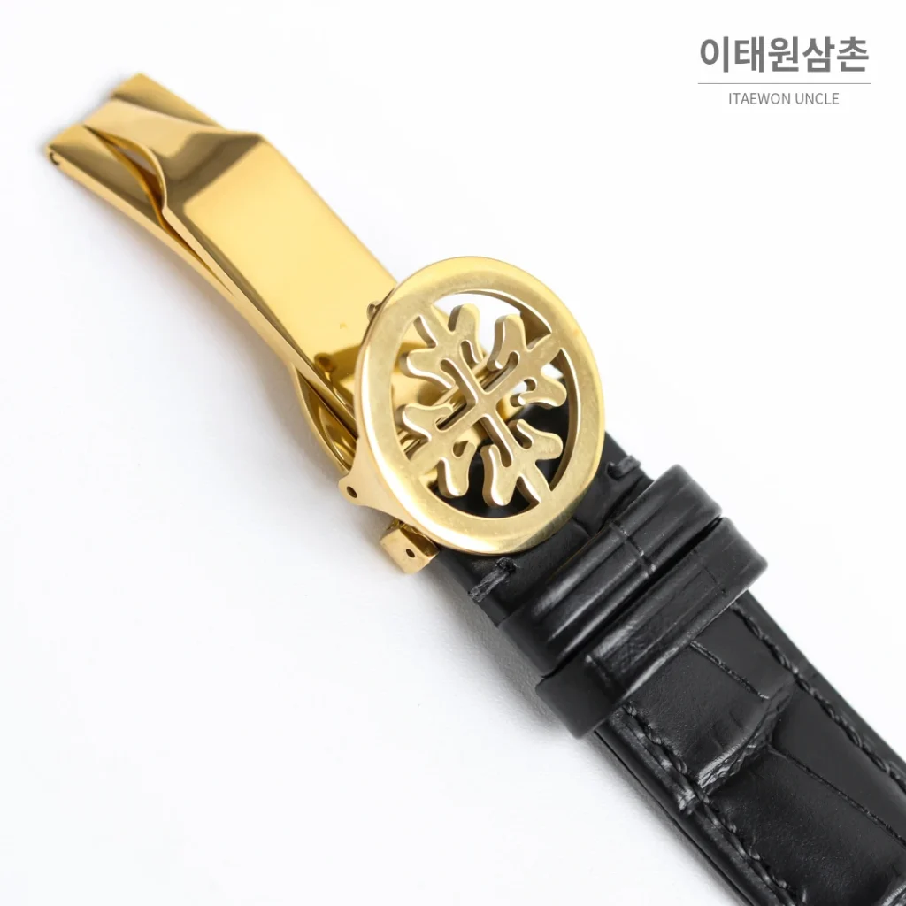 파텍필립 복잡기능 시계 오토매틱 42mm 화이트 다이얼 브라운 가죽 스트랩