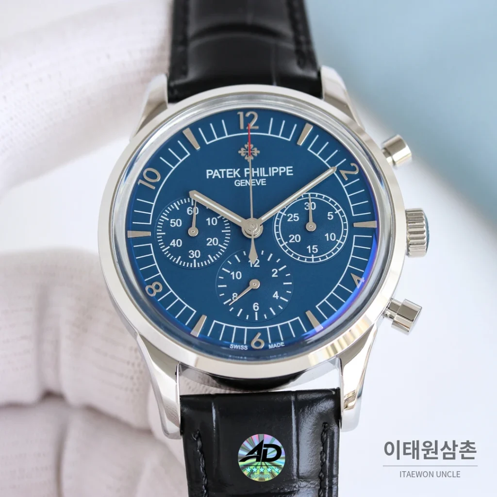 파텍필립 복잡기능 크로노그래프 크로노그래프 오토매틱 41mm 블루