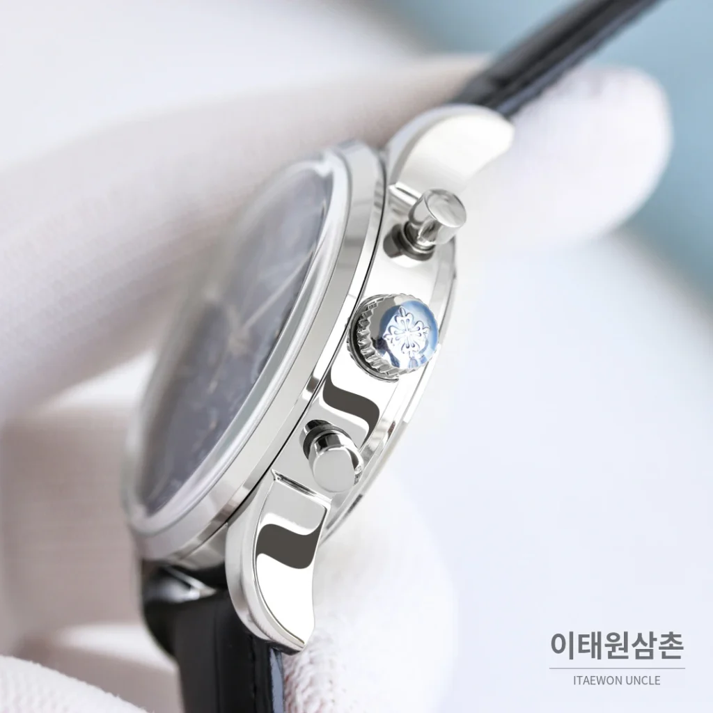 파텍필립 복잡기능 크로노그래프 크로노그래프 오토매틱 41mm 블루