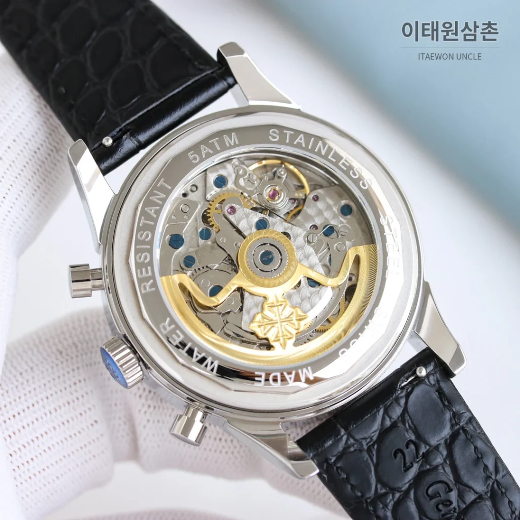 파텍필립 복잡기능 크로노그래프 크로노그래프 오토매틱 41mm 블루