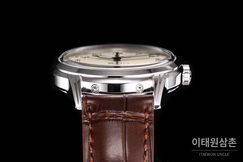 파텍필립 컴플리케이션 화이트골드 블랙다이얼 퍼페추얼캘린더 오토매틱 40mm 브라운 가죽 스트랩 (2)