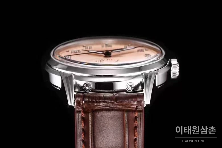 파텍필립 컴플리케이션 화이트골드 블랙다이얼 퍼페추얼캘린더 오토매틱 40mm 브라운 가죽 스트랩
