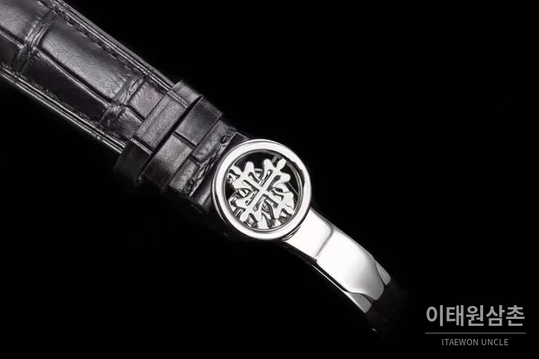 파텍필립 컴플리케이션 화이트골드 블랙다이얼 퍼페추얼캘린더 오토매틱 40mm 브라운 가죽 스트랩 (2)