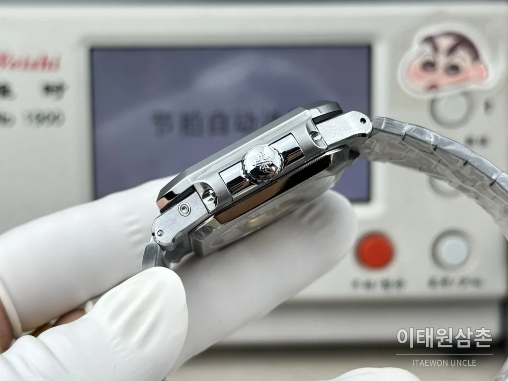 파텍필립 큐비터스 플래티넘 컴플리케이션 오토매틱 45mm 블루 스틸 브레이슬릿 (3)